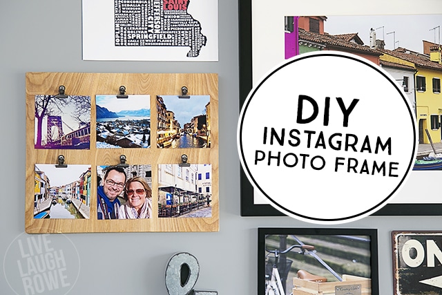 A super fun way to display your Instagram pictures! Make a fun (and easy) DIY Instagram Photo Frame. 