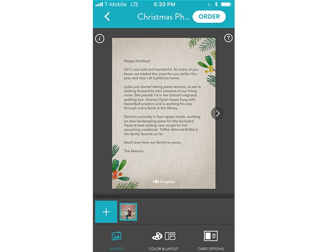How to Add a Message to Your Personalised Christmas Cards on the Snapfish App