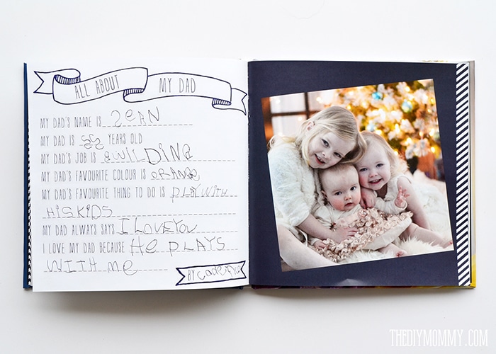 A photo books with picture and children drawings