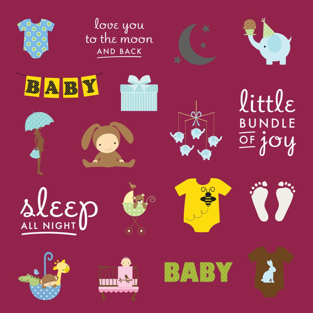 Snapfish has many baby embellishment stickers to enhance your pictures
