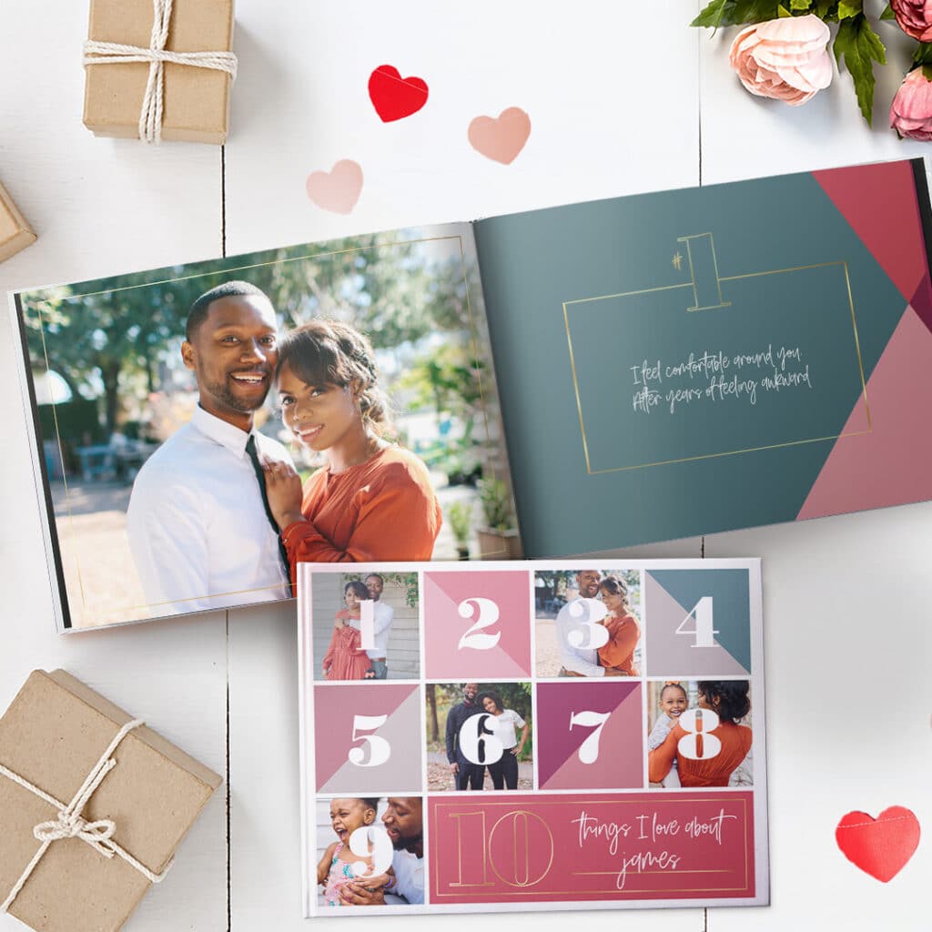 Create a unique photo book of your lifelong love story using your pictures