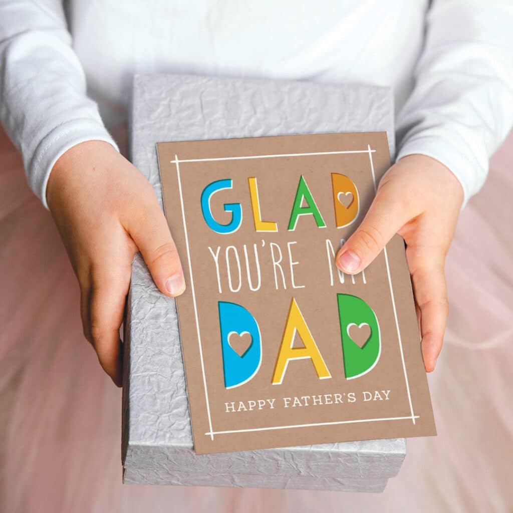 Best Dad custom Father's Day photo card design