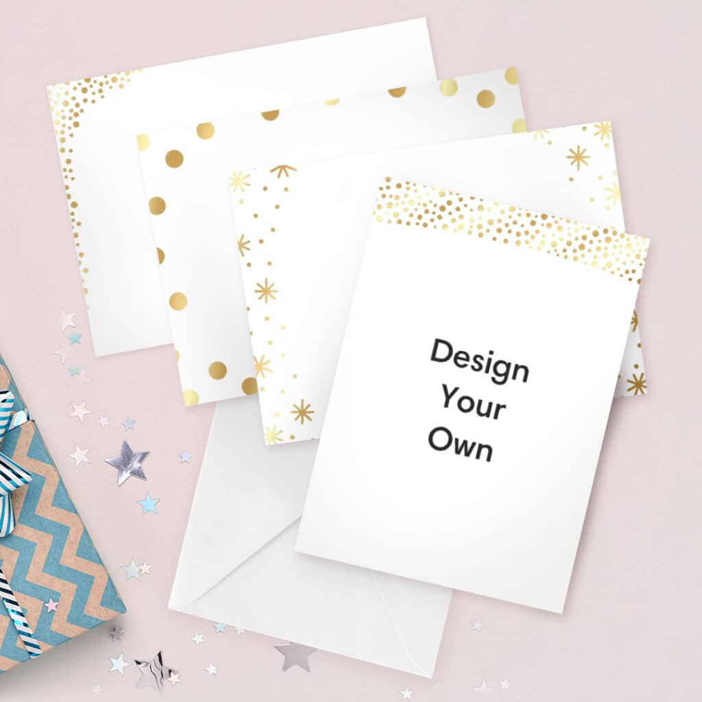 4 glamorous folded embossed card designs