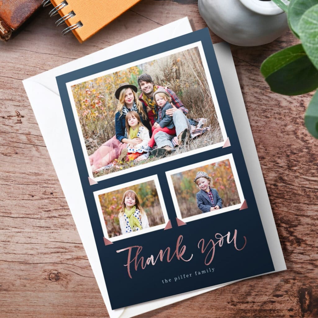 Show Gratitude in a Memorable Way With New Embossed Foil Metallic Thank You Cards