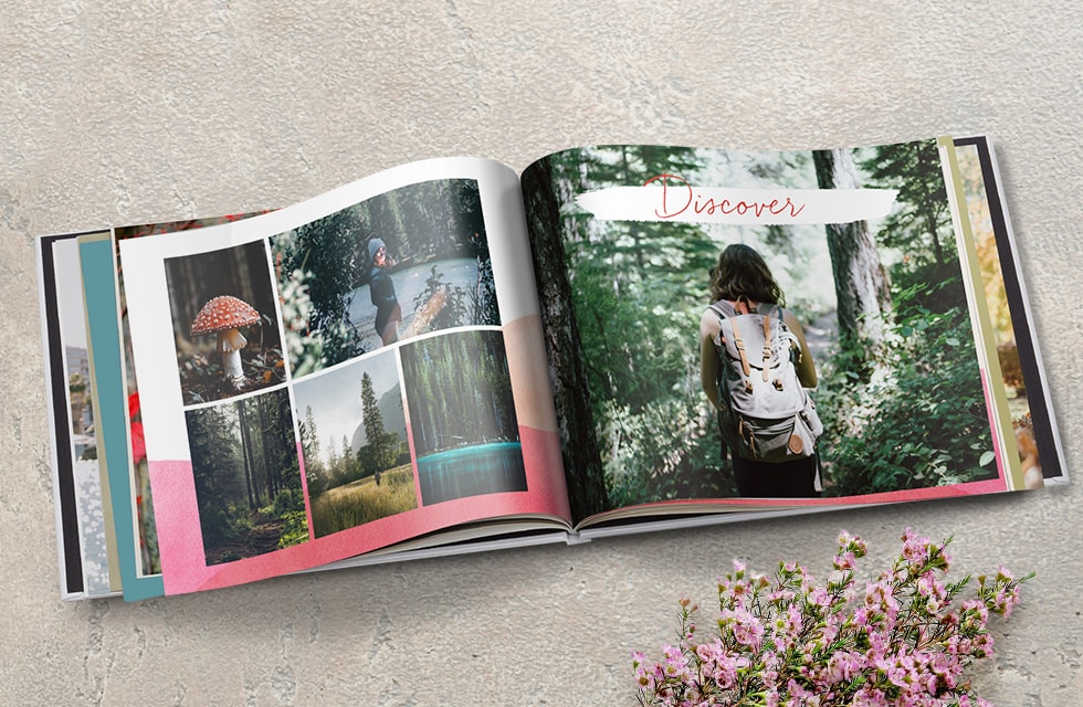 11x8" Landscape Hardcover Photo Book "Dip Dye"