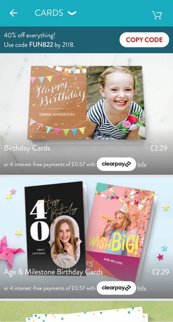 Snapfish + Macmillan are working in partnership to raise vital funds. For every greeting card or flat card set sold, Macmillan receive up to 15p for every card bought.