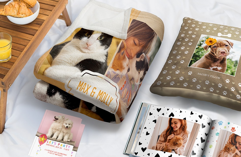 Selection of personalised gifts aimed towards pets