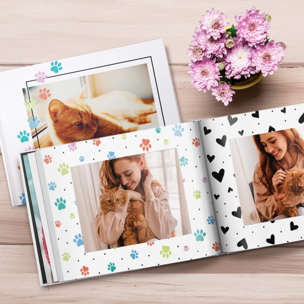 A Personalised photo book with Pet Embellishments